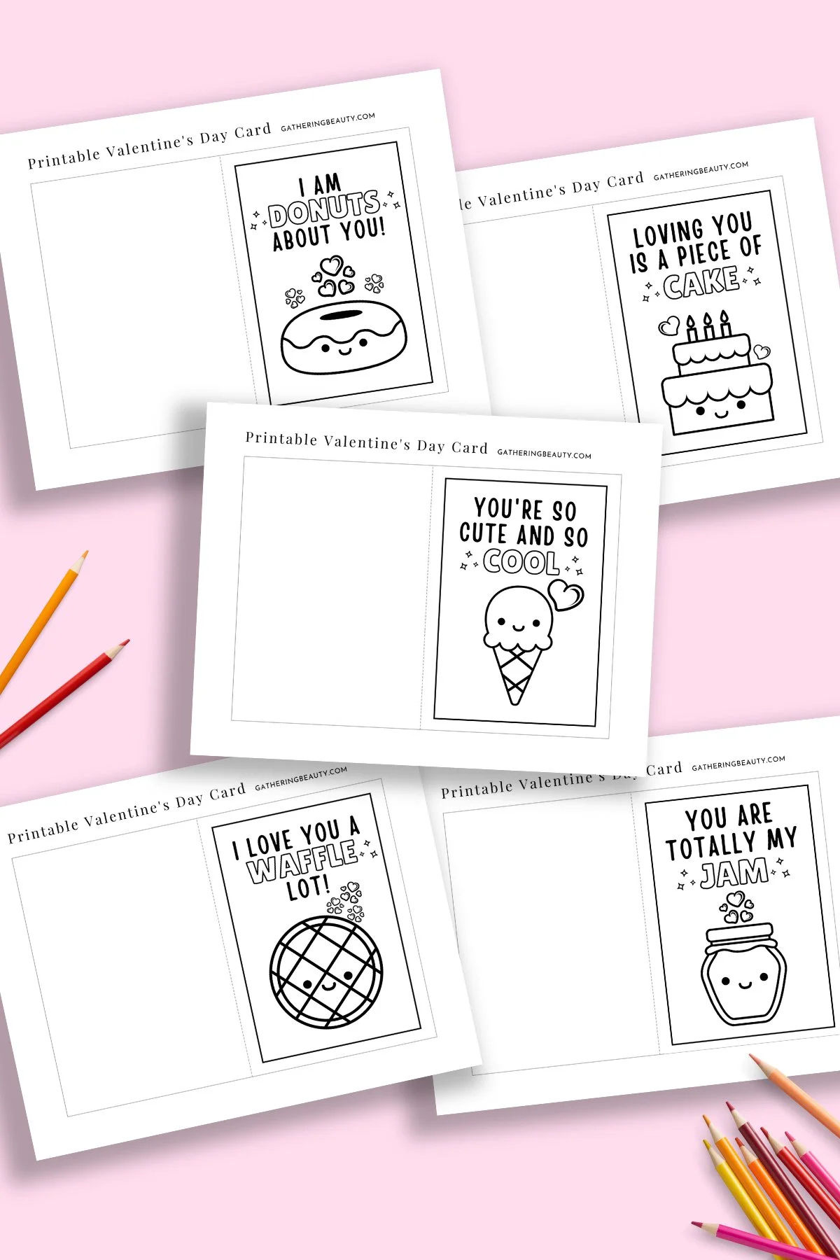 Free Printable Valentine&amp;#039;S Cards To Colour — Gathering Beauty in Free Printable Valentine&amp;#039;S Day Stationery