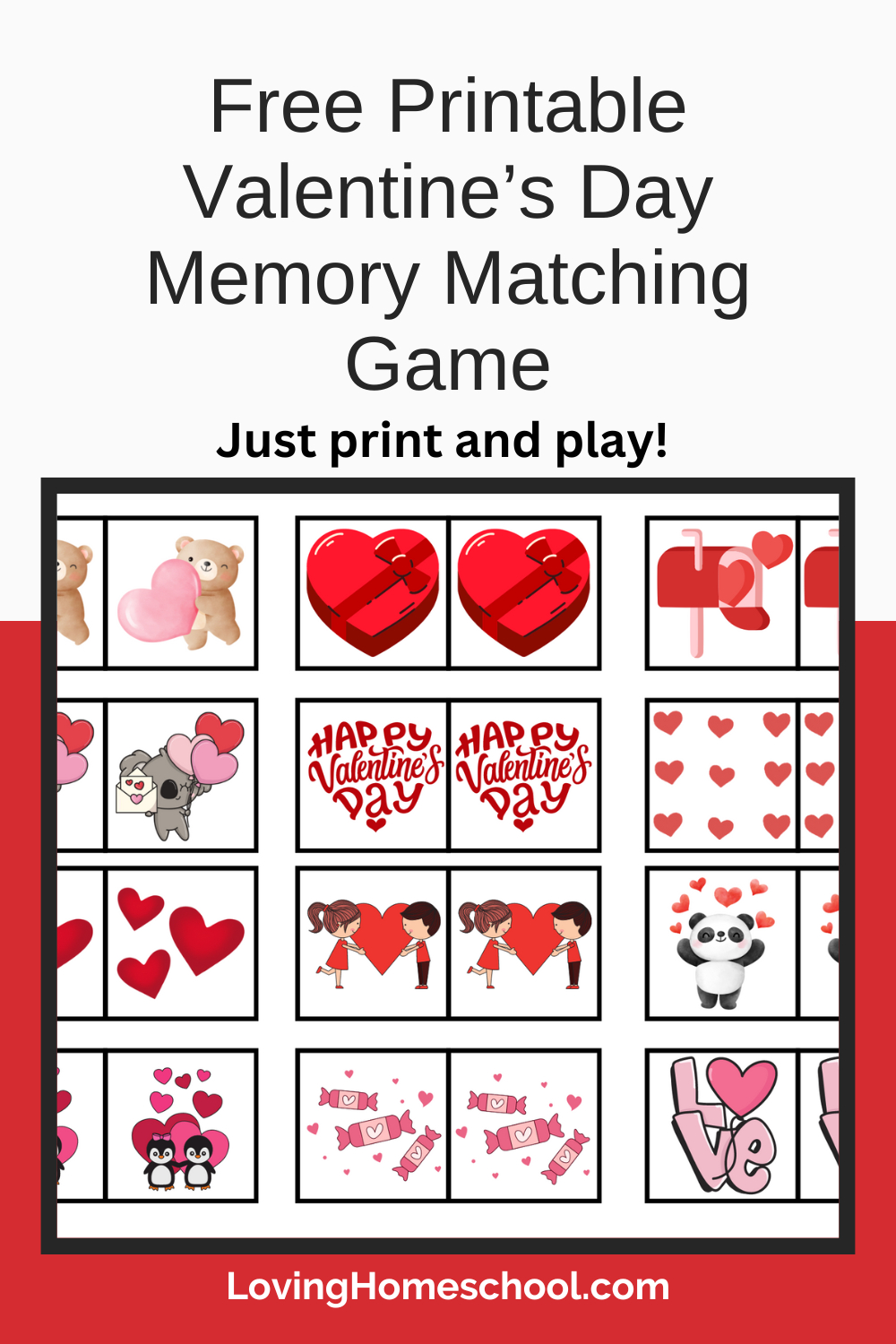 Free Printable Valentine&amp;#039;S Day Memory Matching Game pertaining to Free Printable Valentines Games