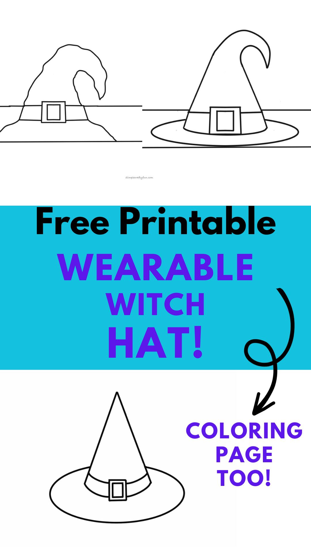 Free Printable Witch Hat Craft Template - inside Free Printable Witch Hat Template