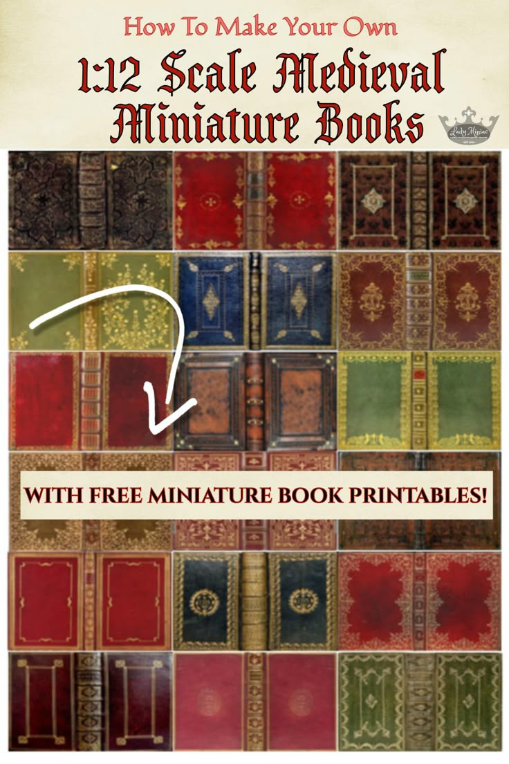 Free Printables - Make Your Own Miniature Books In 1:12 Scale with Free Printable Miniature Printable Books