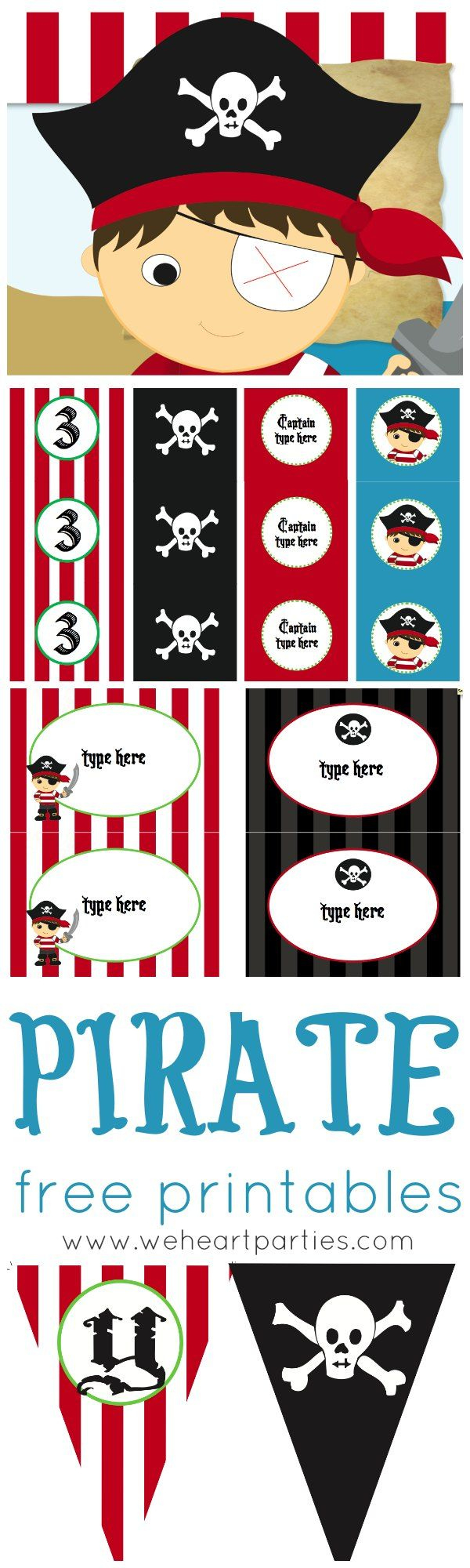 Free Printables Pirate Party Free Printables (Editable!) regarding Free Pirate Party Printables