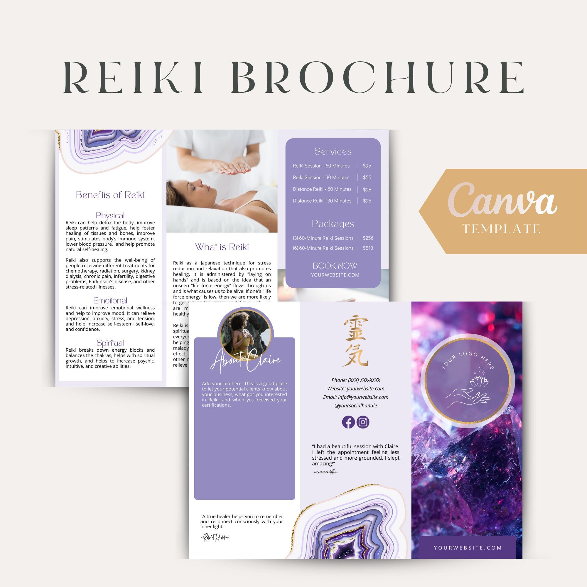 Free Reiki Brochure Template - Printable Coloring Template pertaining to Free Printable Reiki Brochures