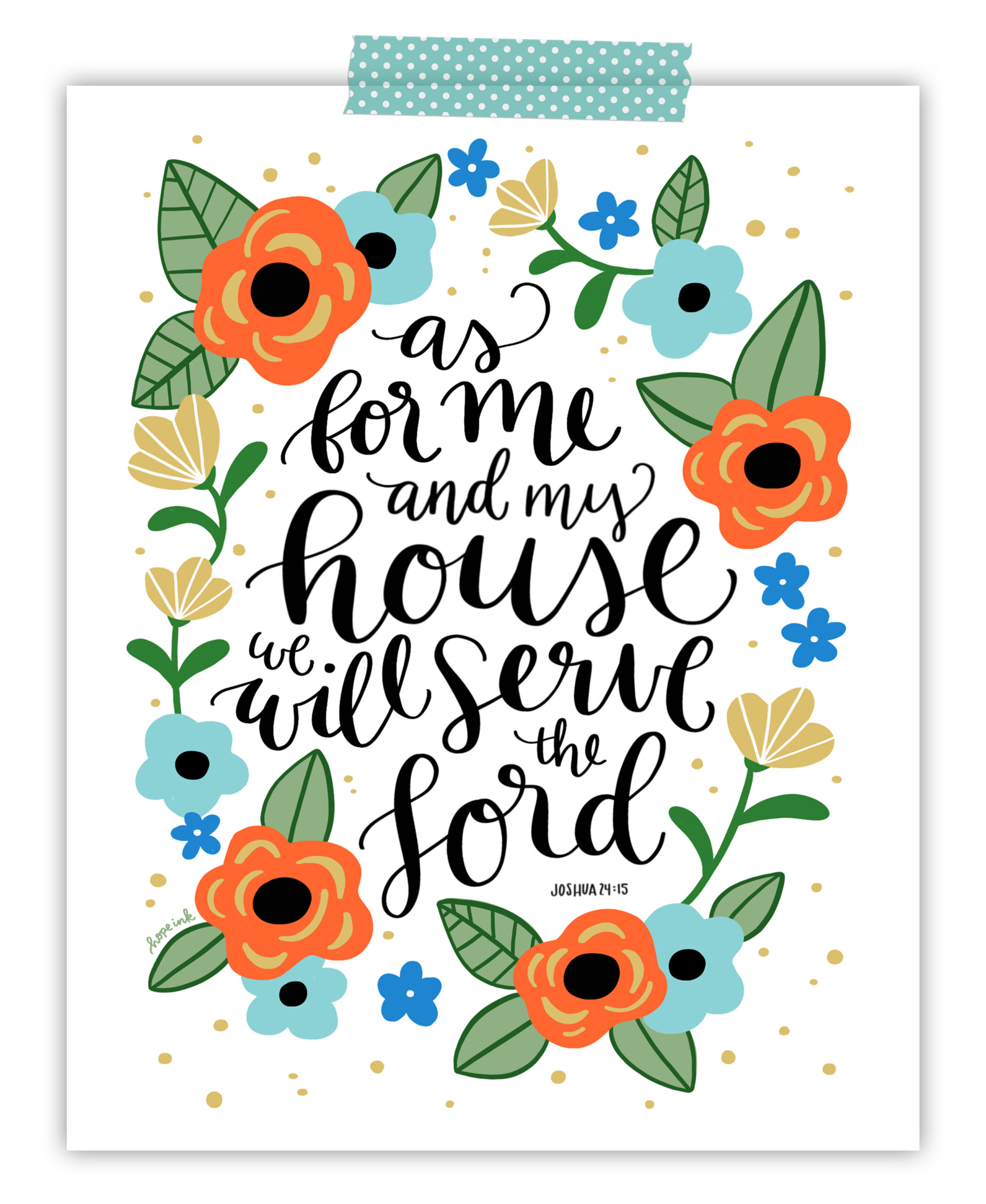 Free Scripture Art Printable | As For Me And My House | Hope Ink with regard to Free Printable Scripture Art