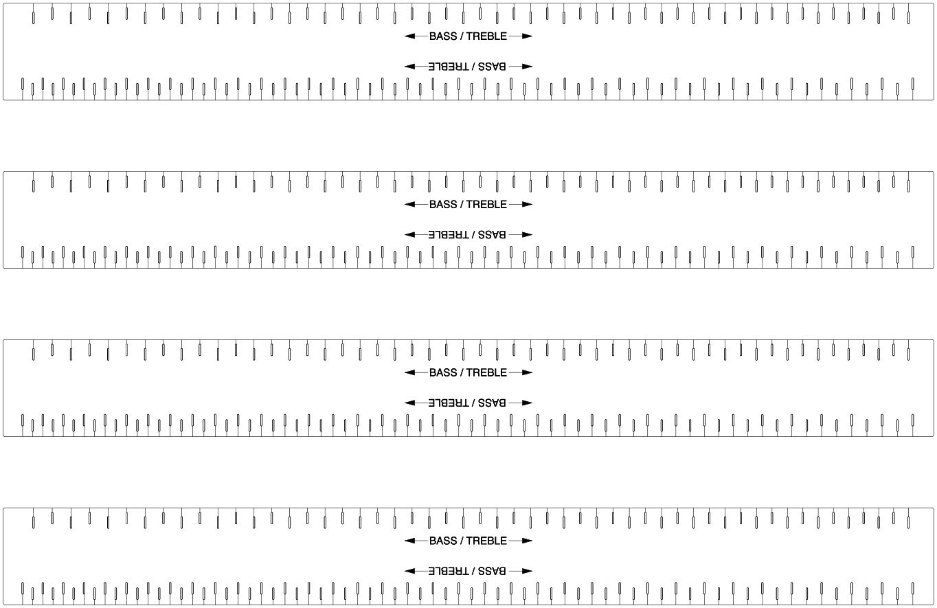 Free String Spacing Rule in Fret Calculator Printable Template