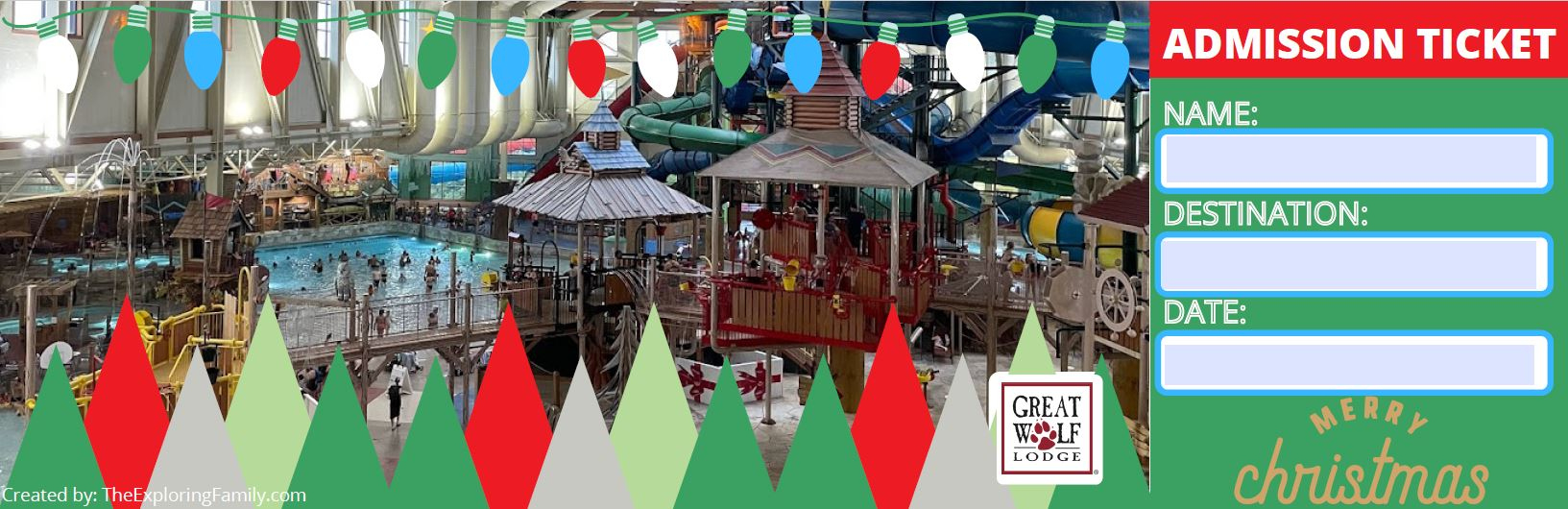 Free Surprise Ticket Template For Great Wolf Lodge - The Exploring for Great Wolf Lodge Surprise Printable Free