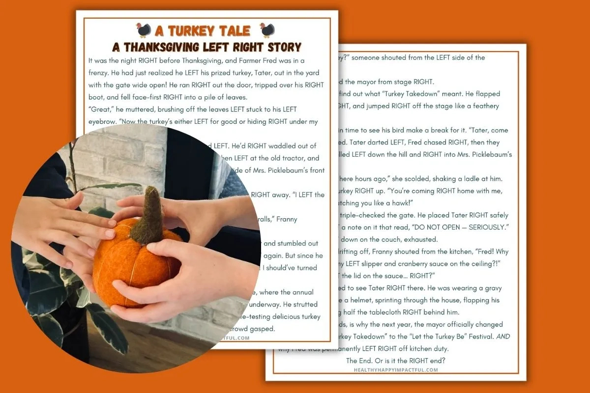 Free Thanksgiving Left Right Game Printable: A Turkey Tale throughout Thanksgiving Left Right Game Free Printable
