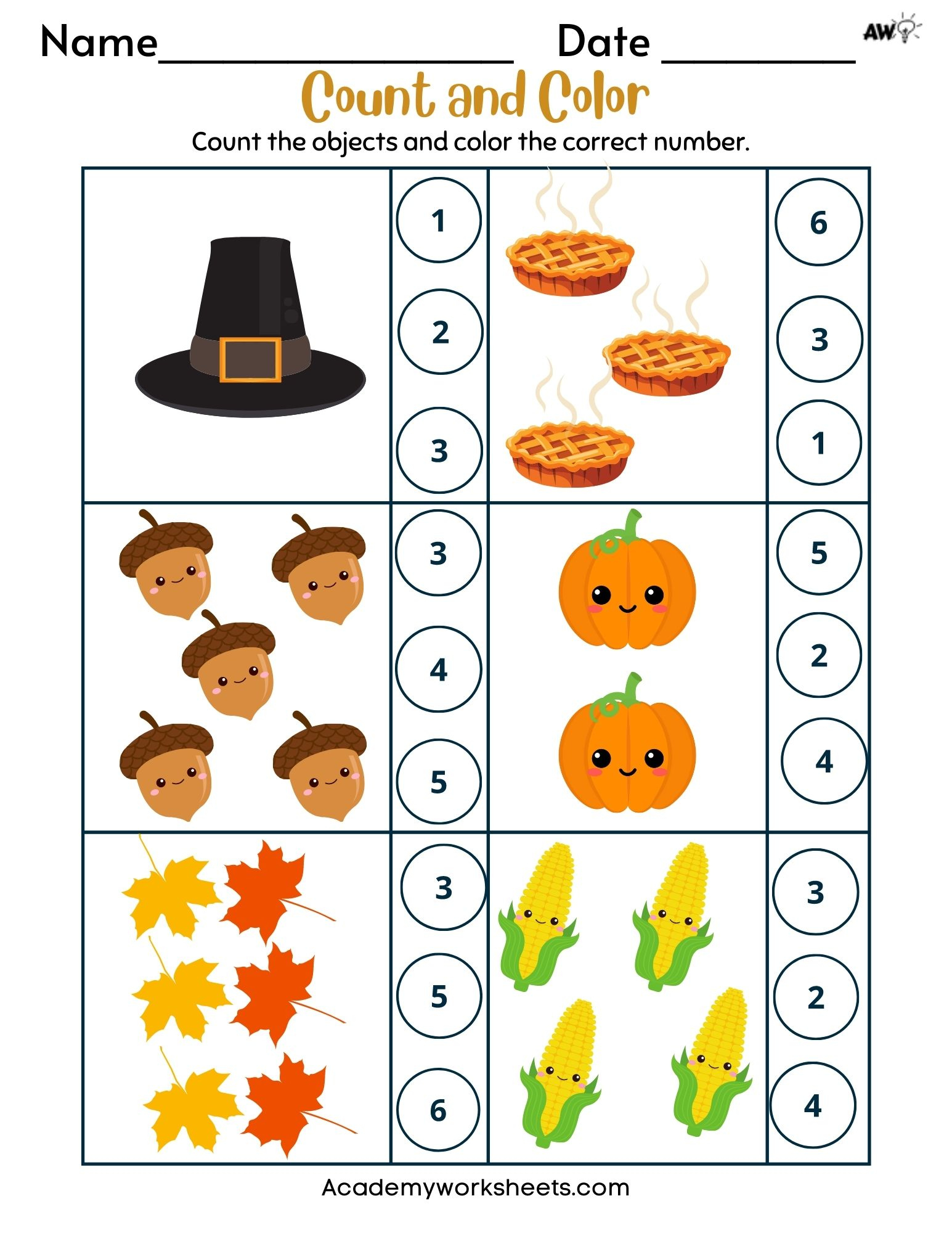 Free Thanksgiving Math Activities For Preschool Kids - Academy with Printable Thanksgiving Worksheets Kindergarten