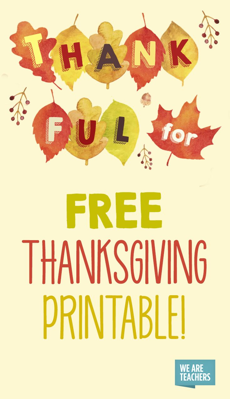 Free Thanksgiving Printable Banner For The Classroom with regard to Thanksgiving Classroom Decorations Printable