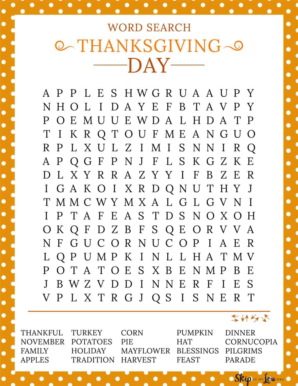 Free Thanksgiving Printables. | Skip To My Lou regarding Thanksgiving Worksheets Free Printables