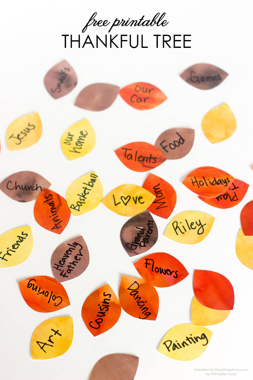 Free Thanksgiving Thankful Tree Printable - I Heart Naptime in Printable Leaves For Thanksgiving
