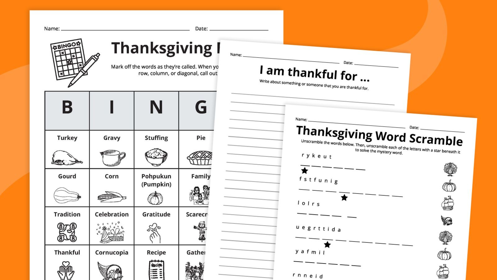 Free Thanksgiving Worksheets Bundle for 6th Grade Thanksgiving Worksheets