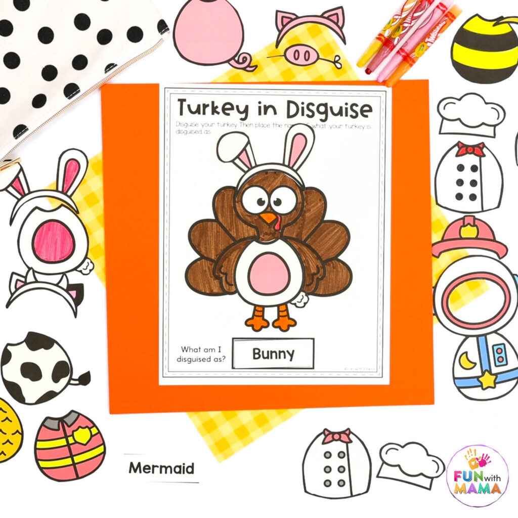 Free Turkey In Disguise Project Template throughout Disguise a Turkey Printable