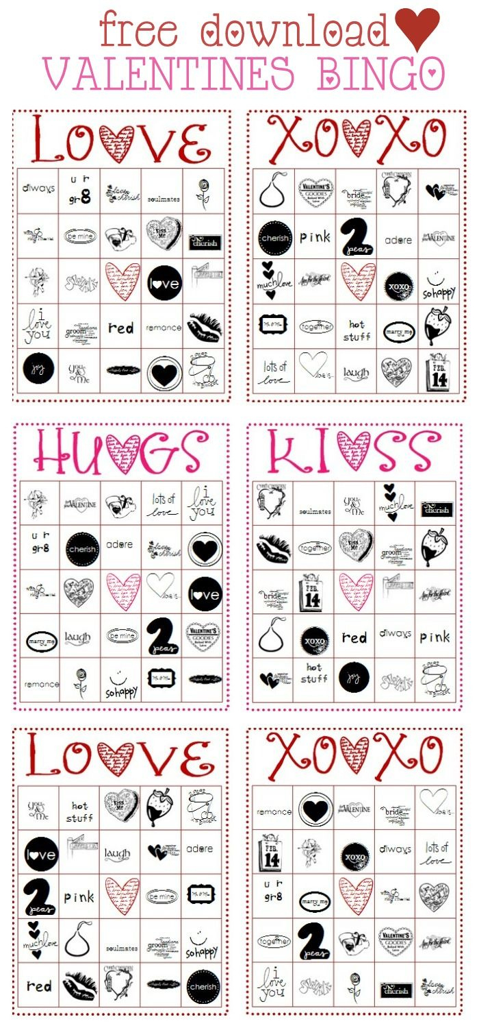 Free Valentines Bingo Cards – Let&amp;#039;S Diy It All – With Kritsyn Merkley with regard to Free Printable Valentine&amp;amp;#039;s Games