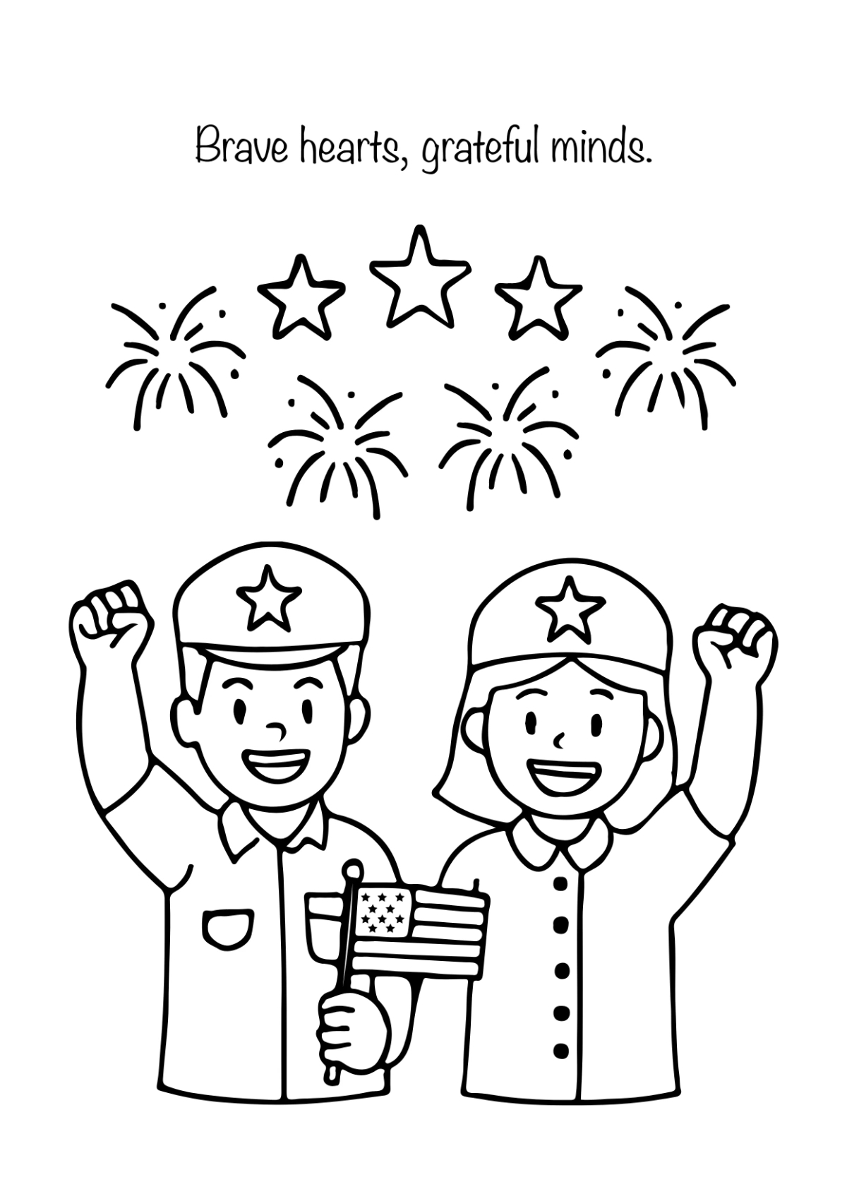 Free Veterans&amp;#039; Day Drawing For Students Template To Edit Online throughout Free Printable Veterans Day Clip Art
