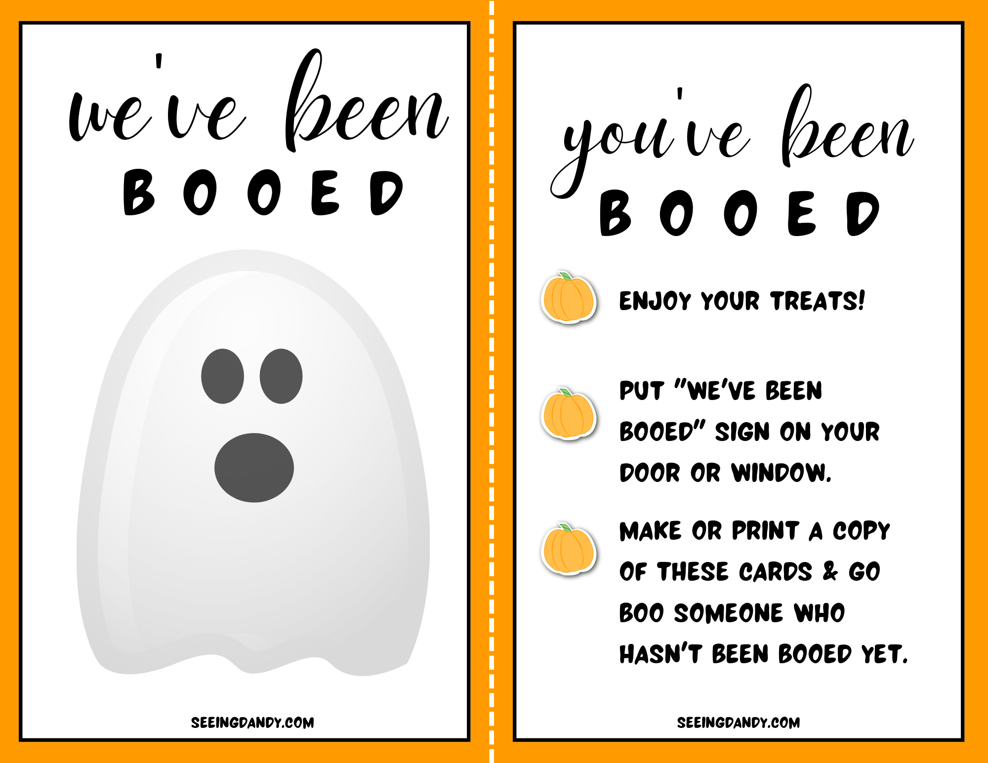 Free You&amp;#039;Ve Been Booed Printable Signs Halloween Activity For in Free You Ve Been Booed Printables
