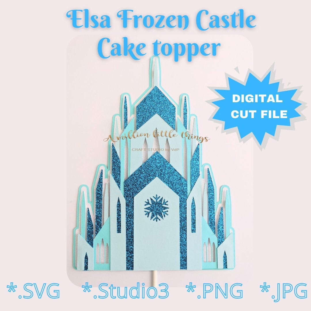 Frozen Castle Svg File For Cake Topper Or Party Decorations pertaining to Printable Frozen Castle Template