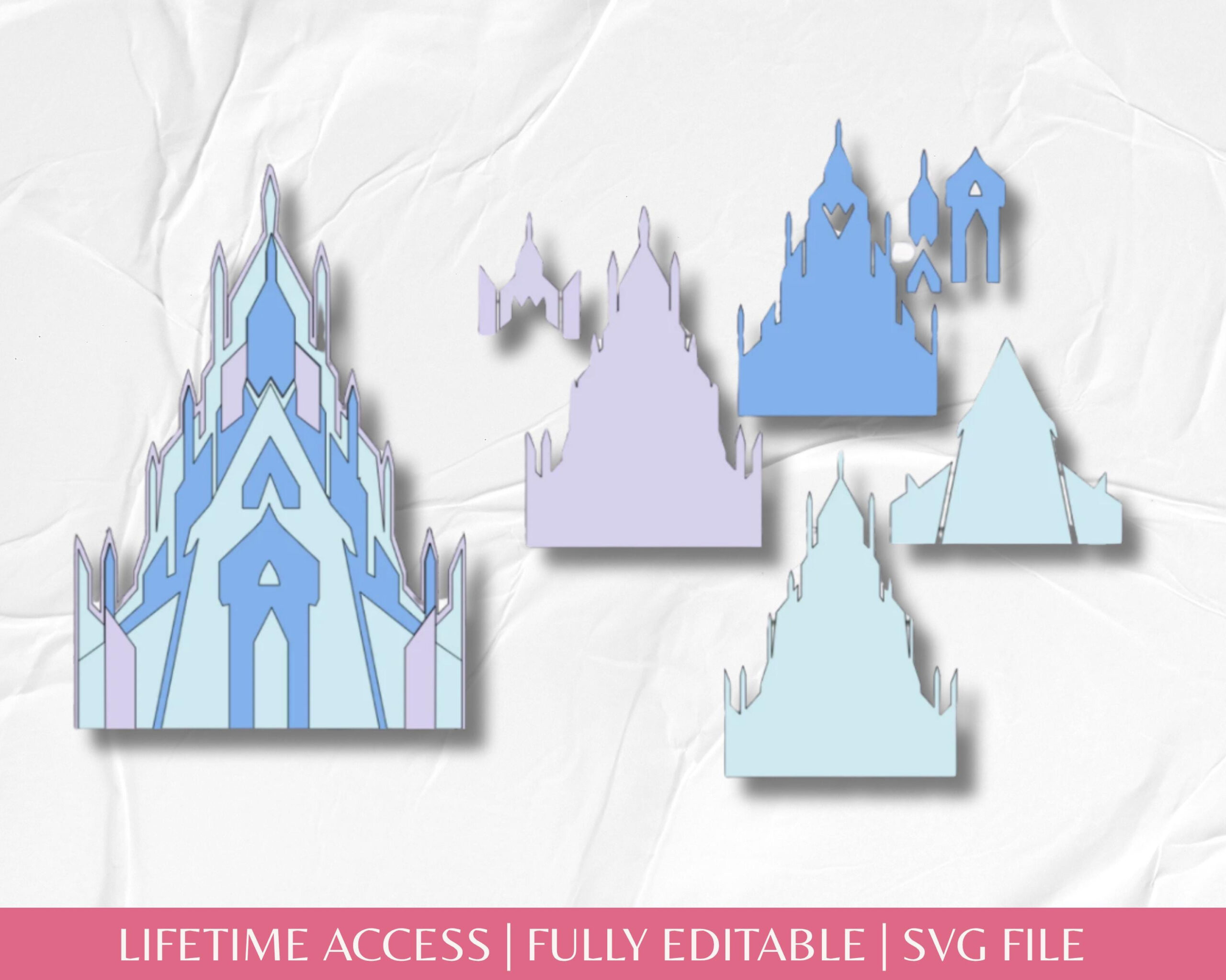 Frozen Castle Template - Etsy.de for Printable Frozen Castle Template