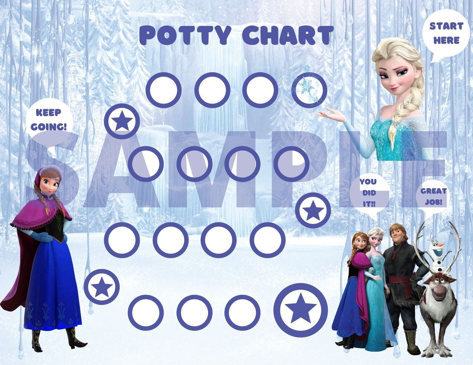Frozen Potty Training Chart Printable, Toilet Training Chart pertaining to Free Printable Frozen Potty Training Chart