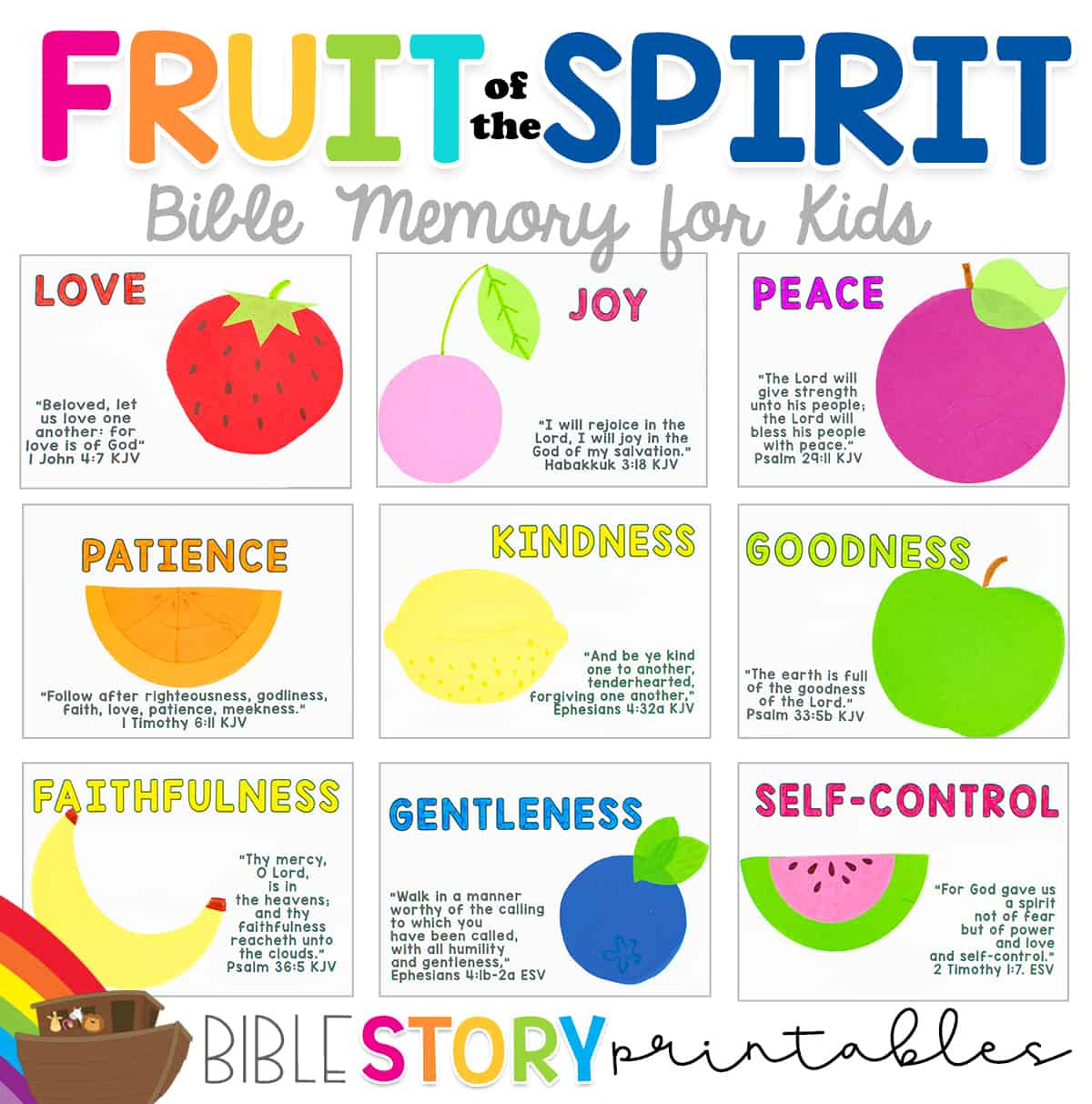 Fruit Of The Spirit Archives - Bible Story Printables intended for Fruits of the Spirit Printable Free
