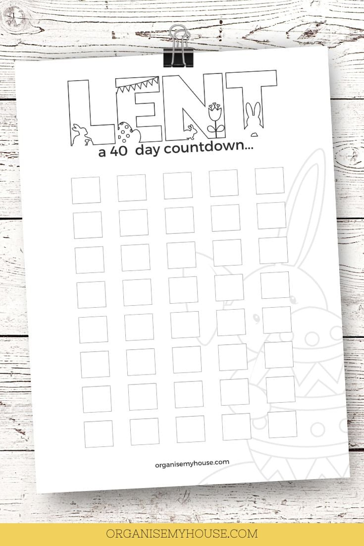 Fun Free Printable Lent Calendar Worksheet (A4 And Letter) pertaining to Free Printable Lent Calendar