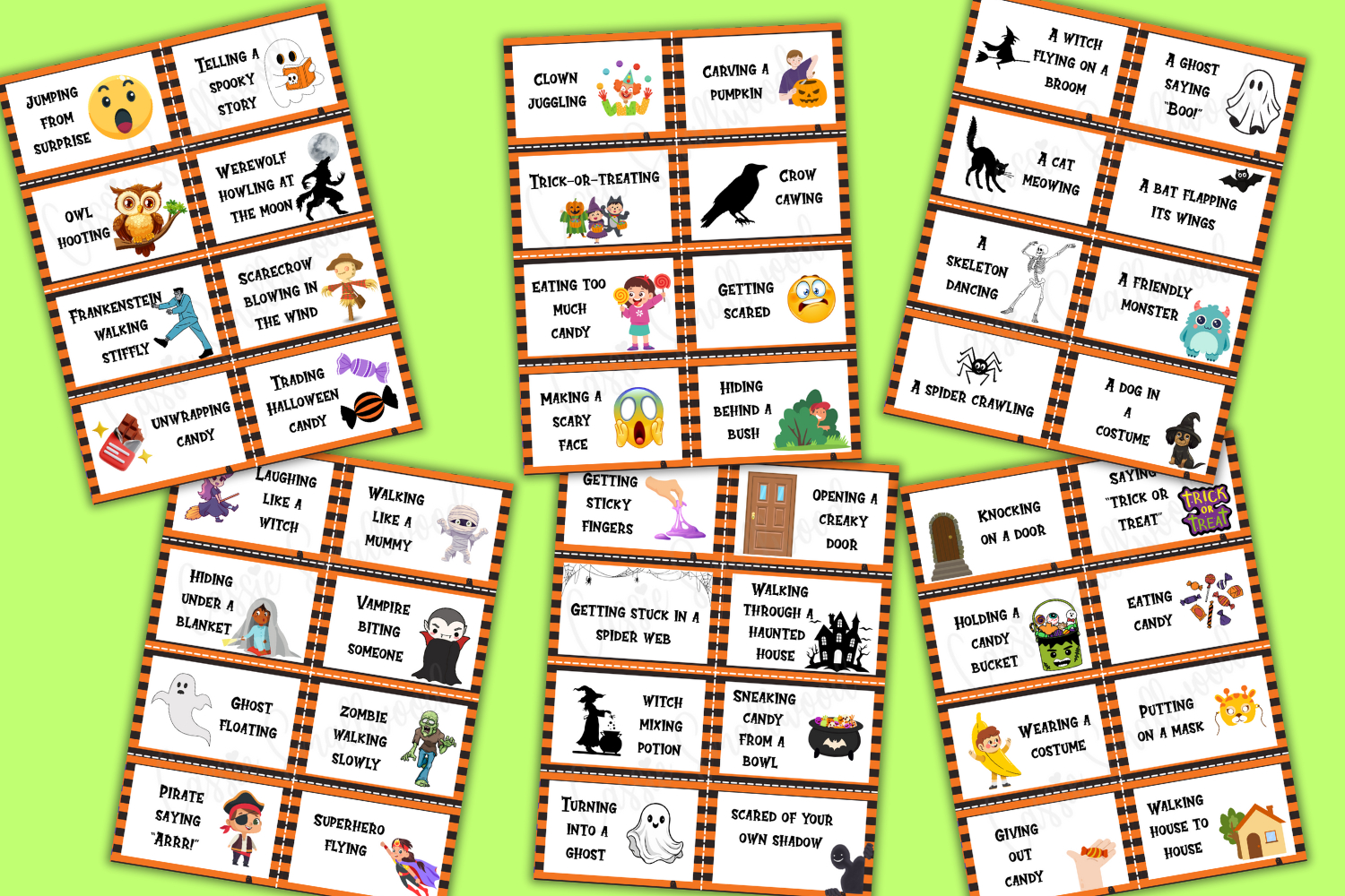 Fun Halloween Charades (Free Printable) - Cassie Smallwood with Halloween Charades Free Printable