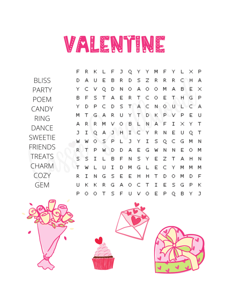 Fun Valentine&amp;#039;S Day Word Search Puzzles - Cassie Smallwood for Free Printable Valentine&amp;amp;#039;s Day Word Search