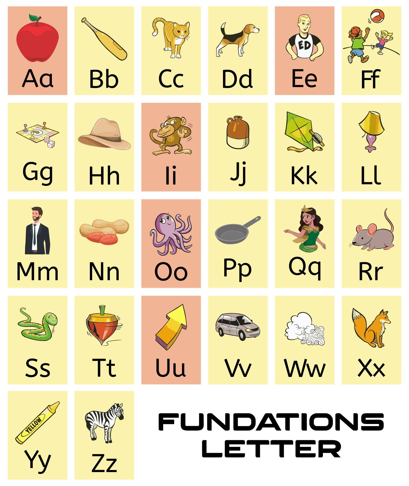 Fundations Sound Cards - 10 Free Pdf Printables | Printablee inside Fundations Alphabet Chart Printable Free