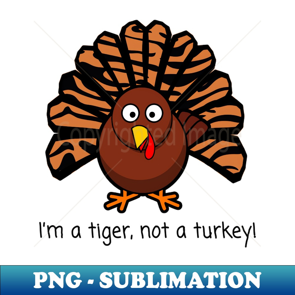 Funny Thanksgiving Turkey Disguised As A Tiger - Premium Png throughout Turkey in Disguise Tiger