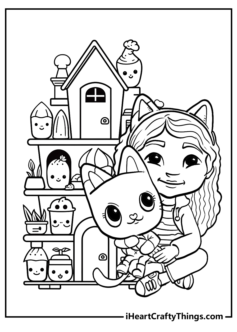 Gabby&amp;#039;S Dollhouse Coloring Pages (15 Free Pdf Printables) regarding Gabby Dollhouse Free Printables