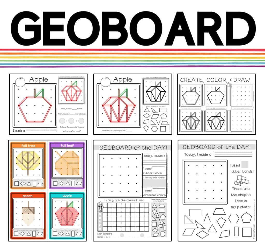 Geoboard Activities - Preschool Mom pertaining to Geoboard Patterns Free Printable