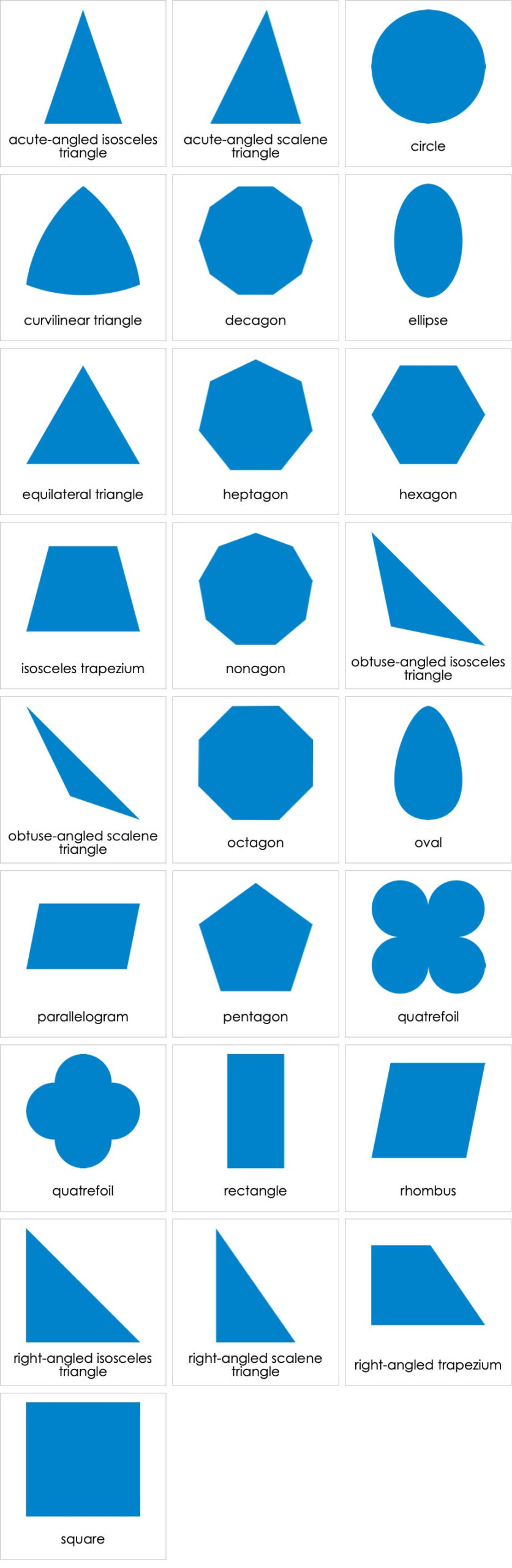 Geometric Shapes | Ami Digital - Worksheets Library with Geometric Solids Montessori Free Printables