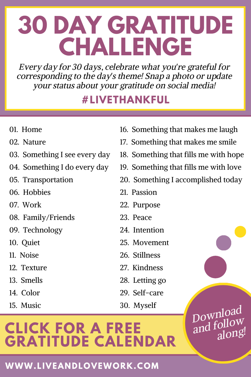Get Going! Get Gratitude! A 30 Day Gratitude Challenge - Chrysta throughout Printable 30 Day Gratitude Challenge