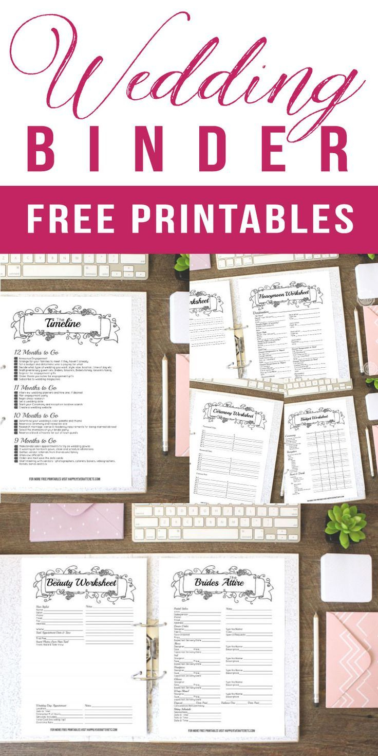Get Your Free Wedding Binder! regarding Free 42 Page Printable Wedding Binder