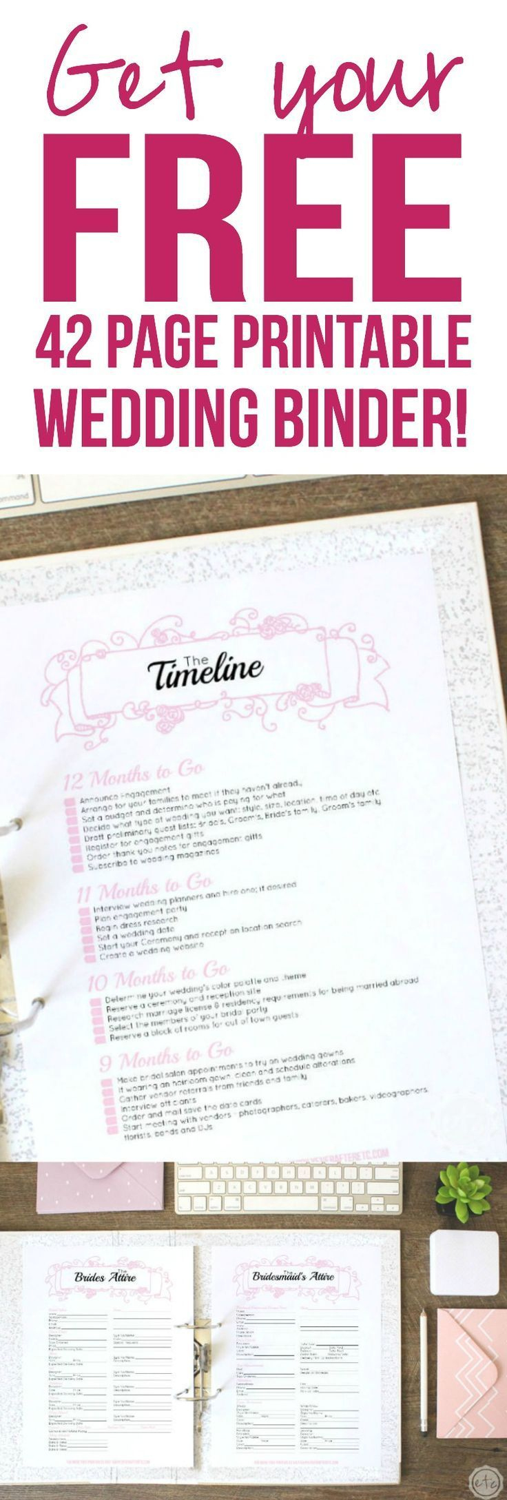 Get Your Free Wedding Binder! throughout Free 42 Page Printable Wedding Binder