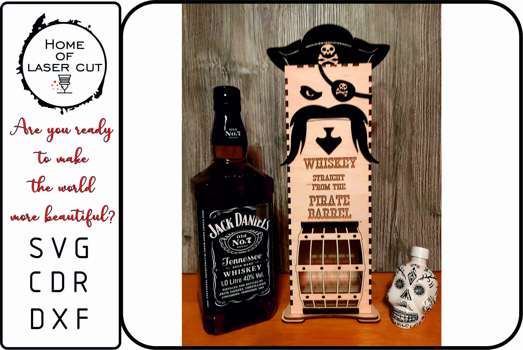 Gift Box For Whiskey, Jack Daniel 1L, Svg Dxf Cdr Pdf, 3Mm pertaining to Downloadable Free Printable Jack Daniels Template