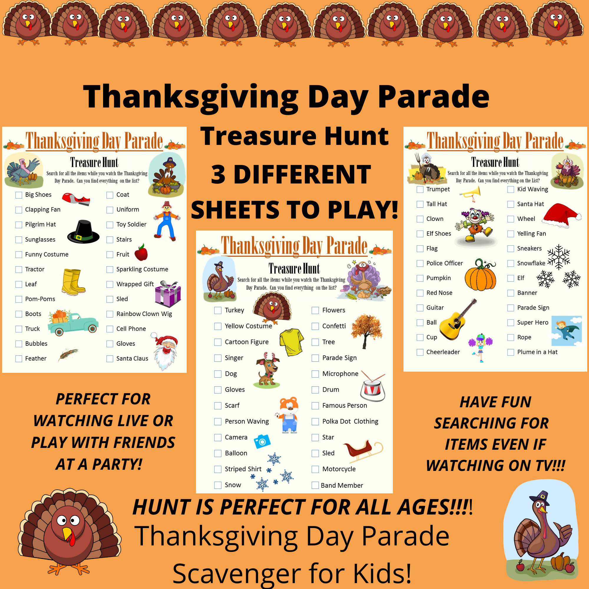 Girl Scouts Thanksgiving Parade Scavenger Hunt 2021 Macys Parade regarding Girl Scout Thanksgiving Parade Scavenger Hunt 2025 Printable