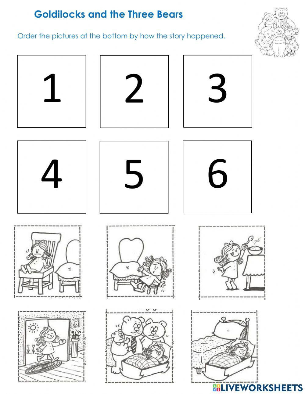 Goldilocks And The 3 Little Bears Worksheet | Live Worksheets inside Free Printable Goldilocks And The Three Bears Story Sequencing Pictures