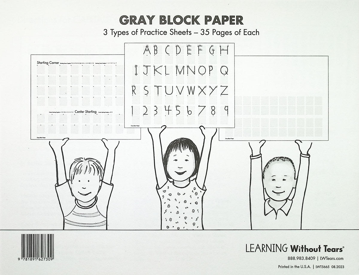 Gray Block Paper in Daily Handwriting Practice Modern Manuscript Teacher Edition Printables