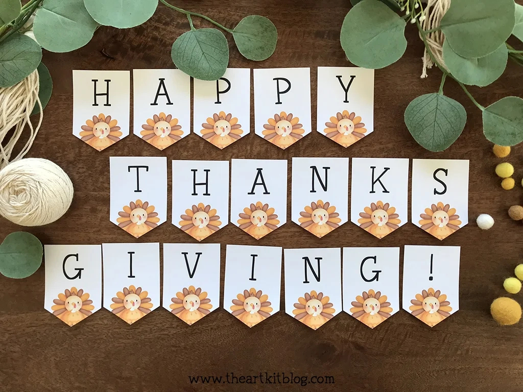 Happy Thanksgiving Banner {Free Printable!} - The Art Kit pertaining to Happy Thanksgiving Printable Banner