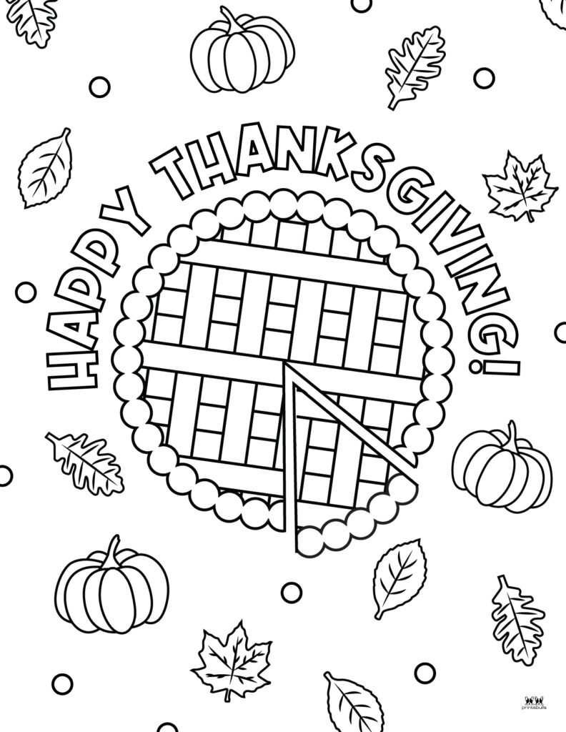 Happy Thanksgiving Coloring Pages - 20 Free Printables | Printabulls with Thanksgiving Printable Color Pages