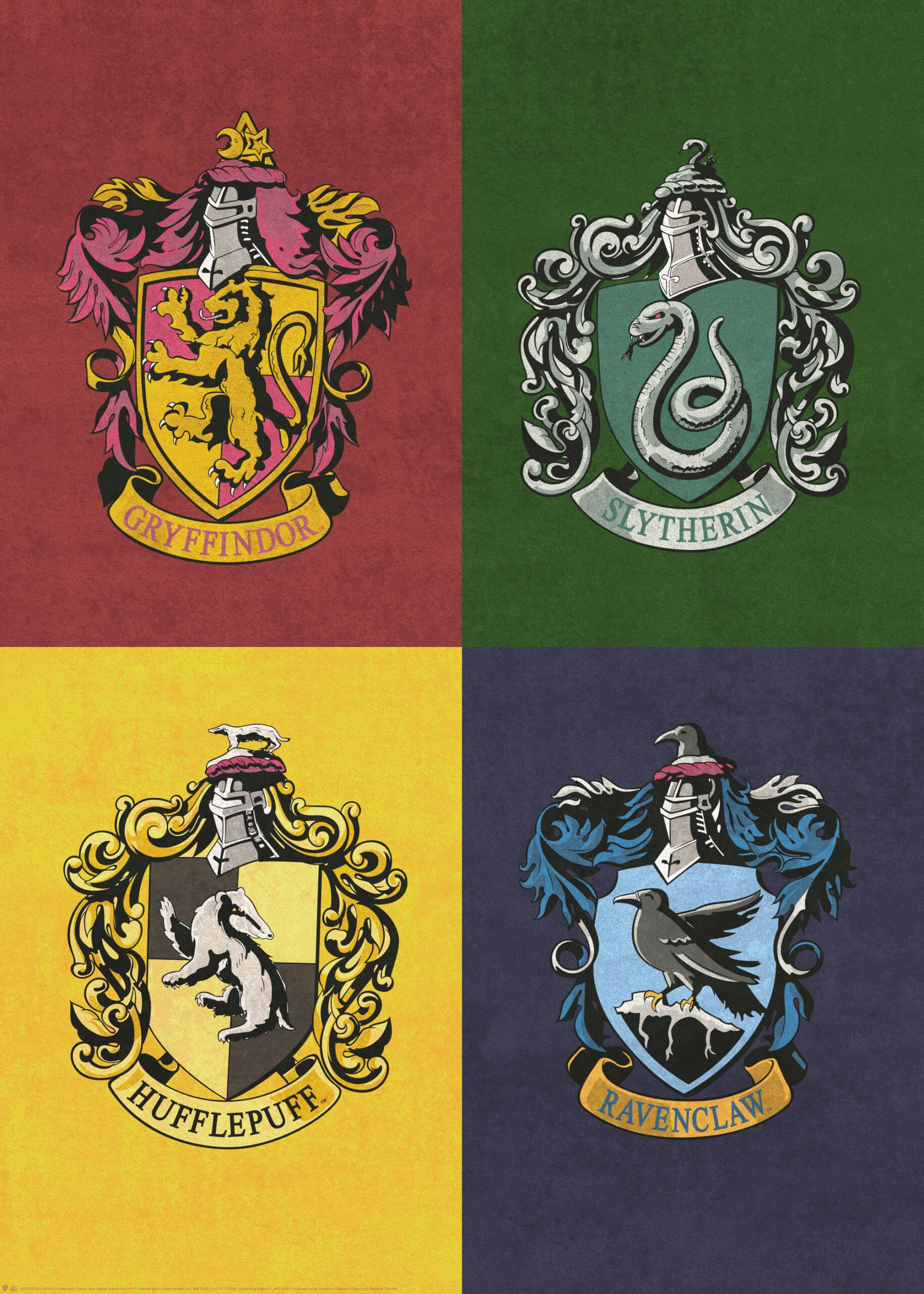Harry Potter™ - House Crests Poster | Poster Store Ca with Harry Potter Crest Printable
