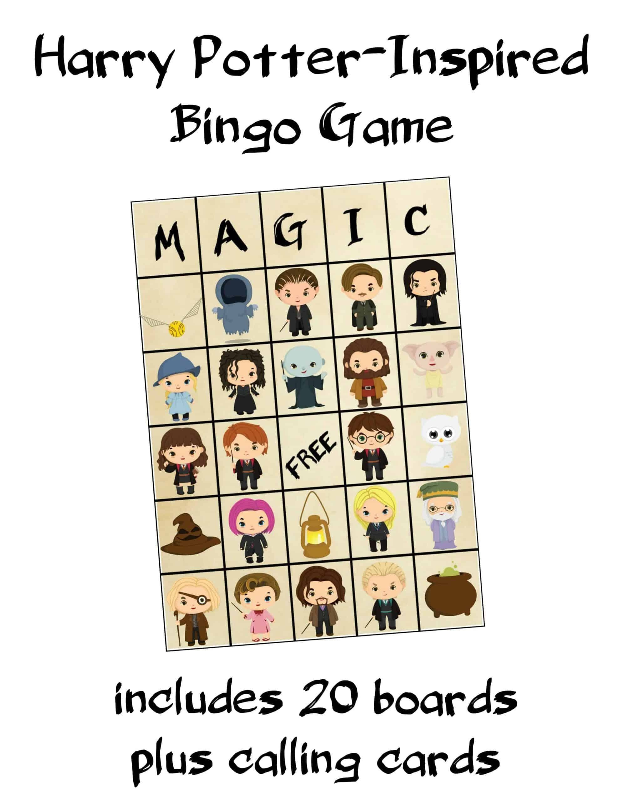 Harry Potter-Inspired Bingo Game - Rock Your Homeschool intended for Harry Potter Bingo Cards
