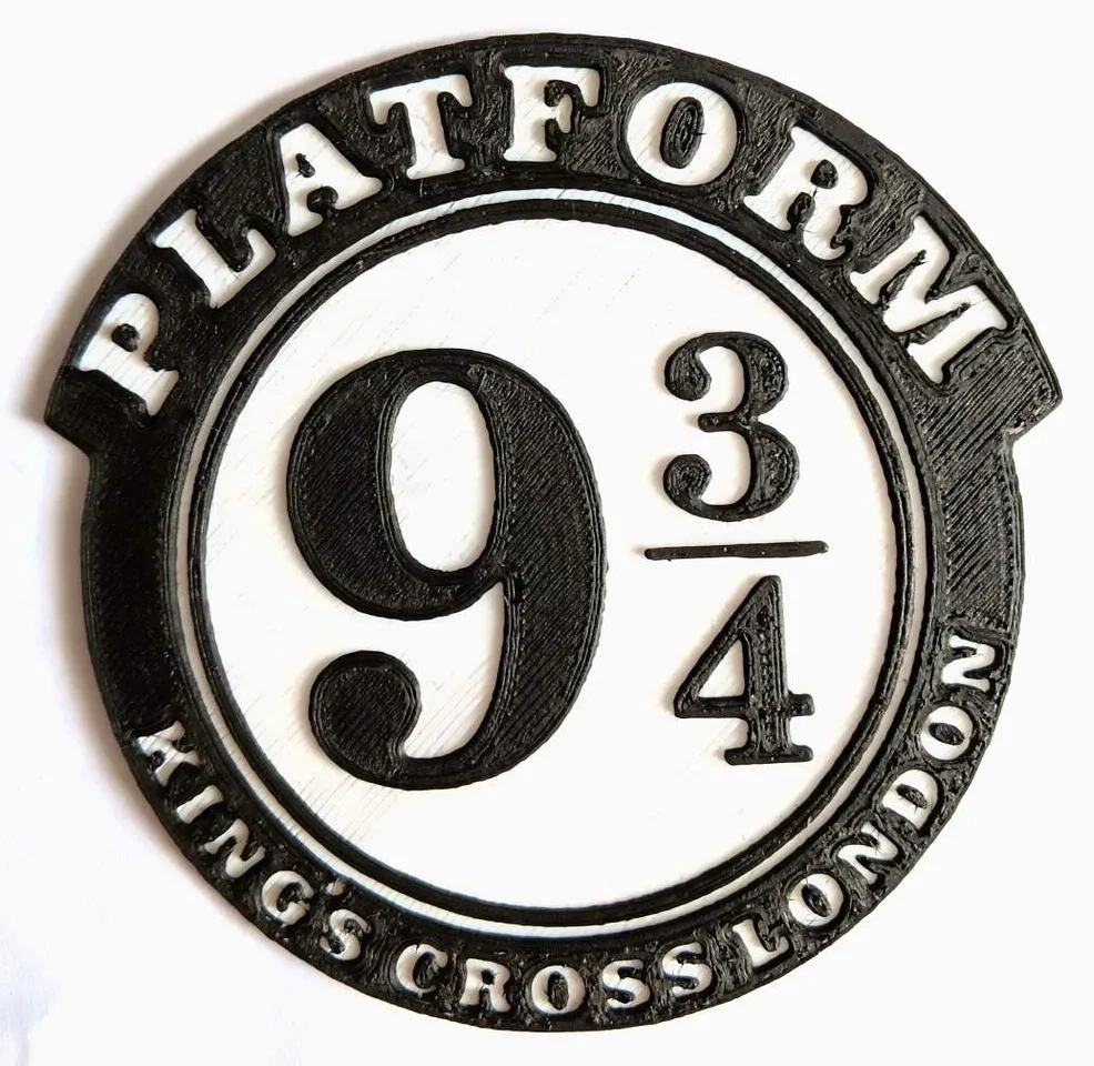 Harry Potter: Platform 9 &amp;amp; Three Quarter - Plaque &amp;amp; Keyring Von with regard to Platform 9 3 4 Printable Sign