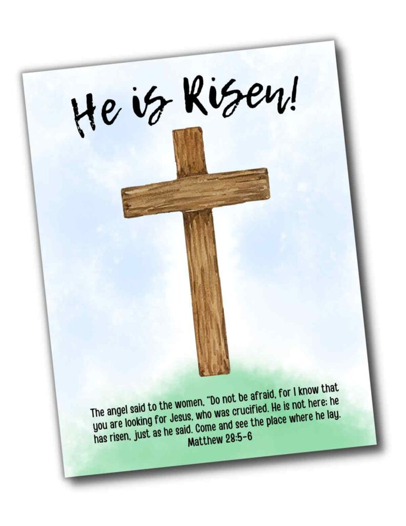 He Is Risen! Easter Handprint Art (Free Printable) - Mindymakes pertaining to He Is Risen Printables
