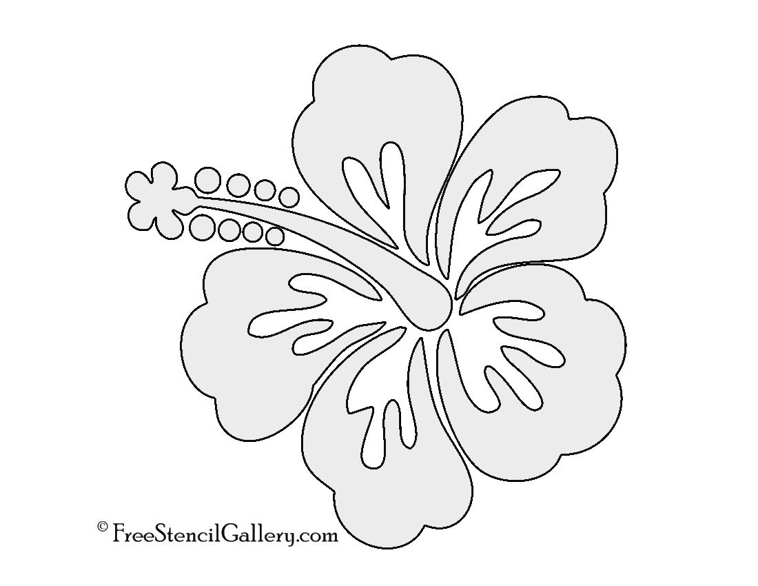 Hibiscus Flower Stencil - Worksheets Library intended for Free Printable Hibiscus Flower Template