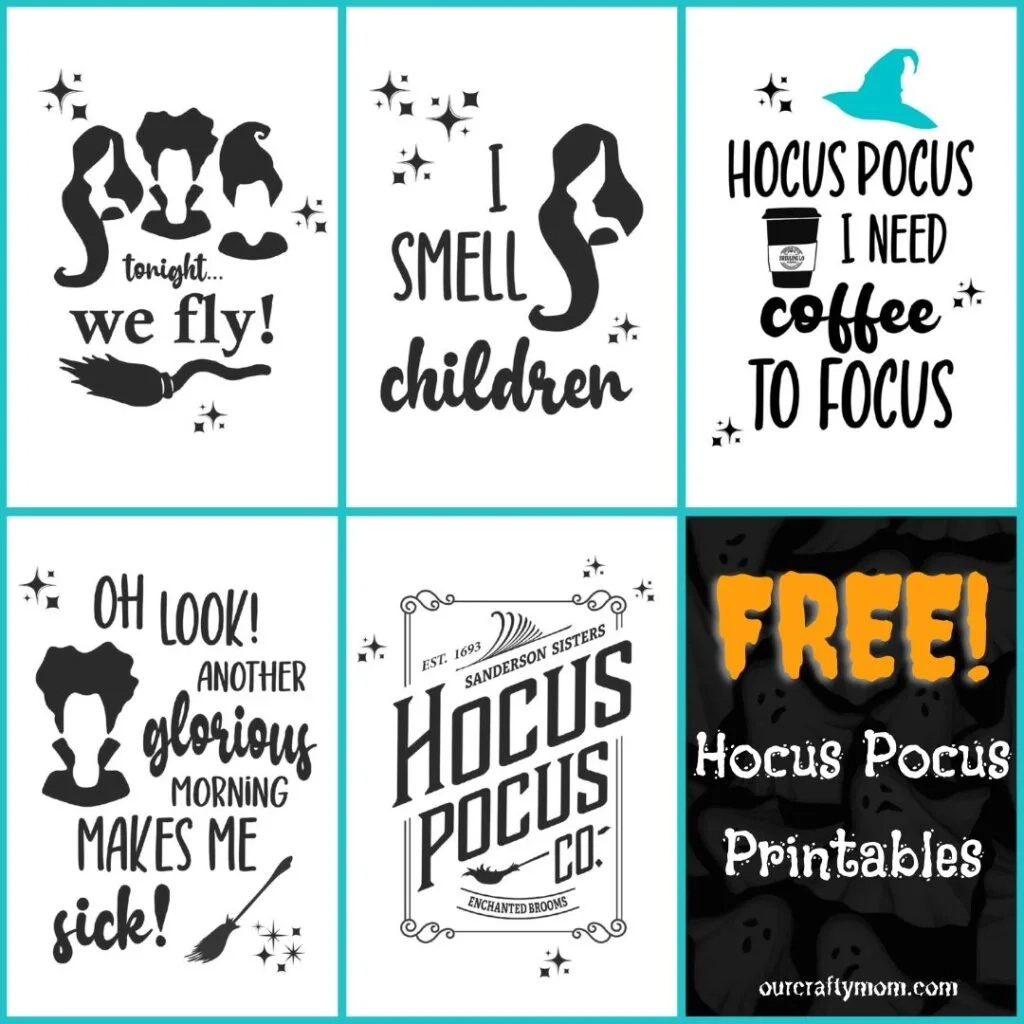 Hocus Pocus Art (5 Free Printables) for Hocus Pocus Printables Free