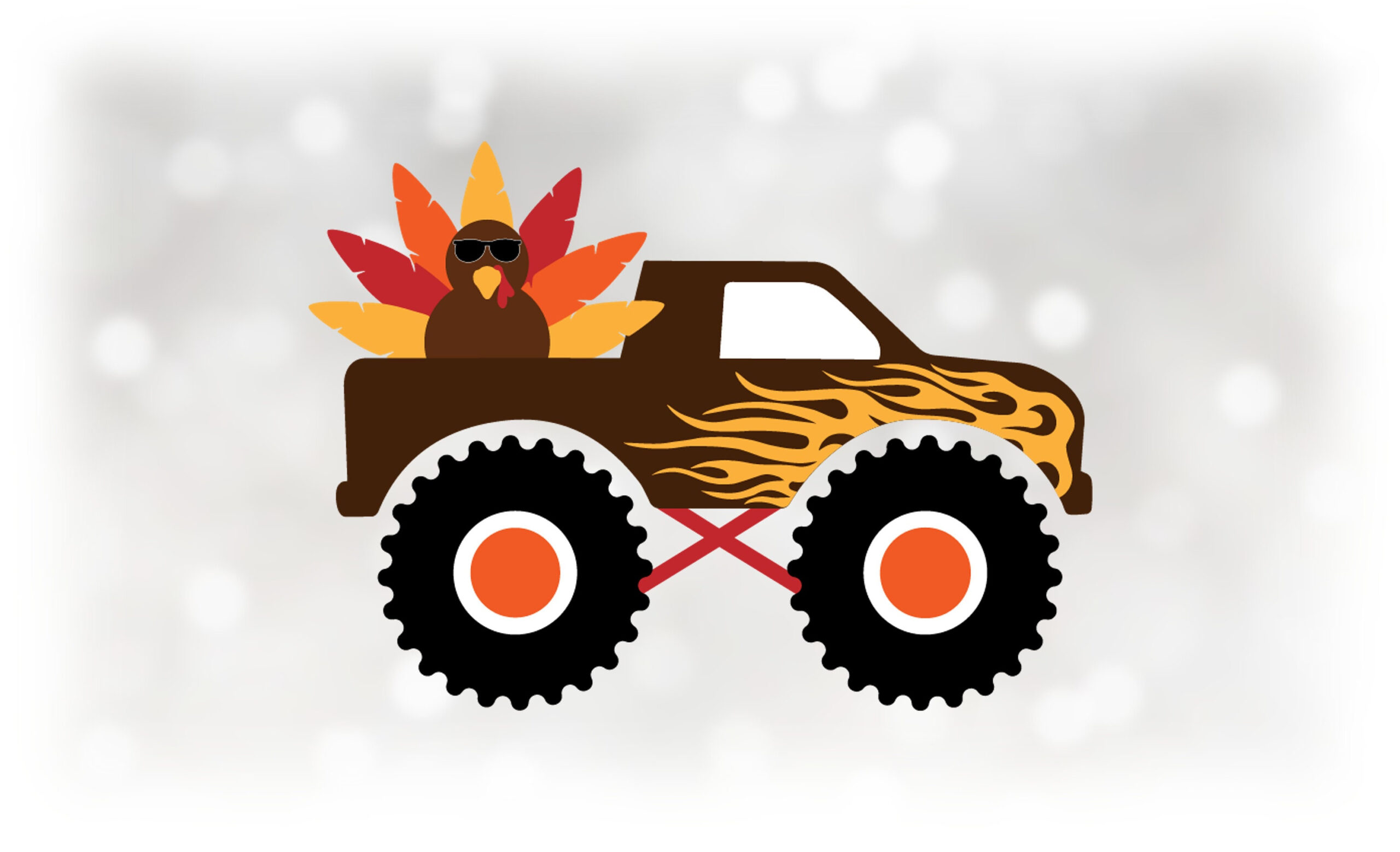 Holiday Clipart: Fall Colors Monster Truck With Funny Cool Cartoon with regard to Turkey Disguise Monster Truck