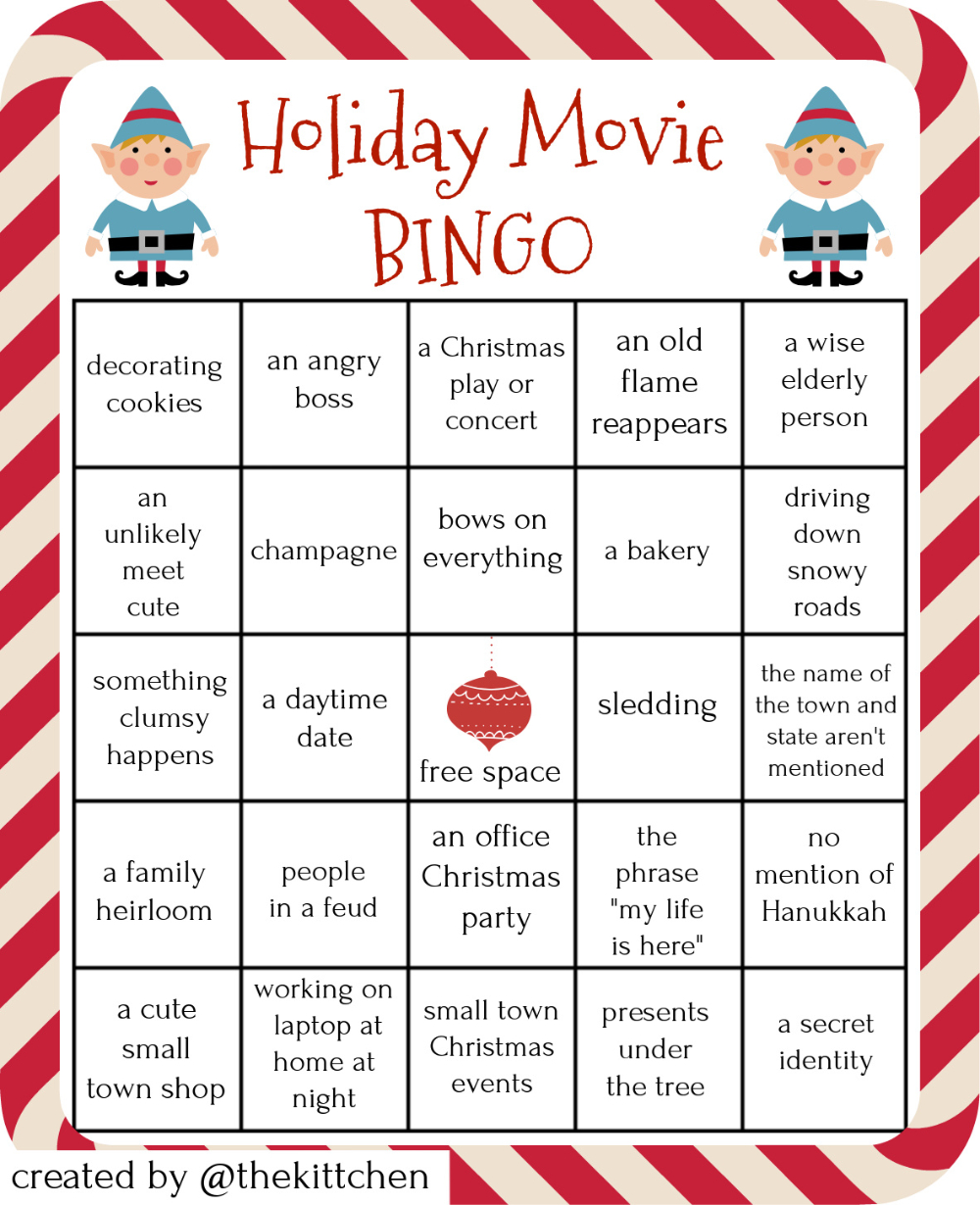 Holiday Movie Bingo! for Holiday Movie Bingo Cards