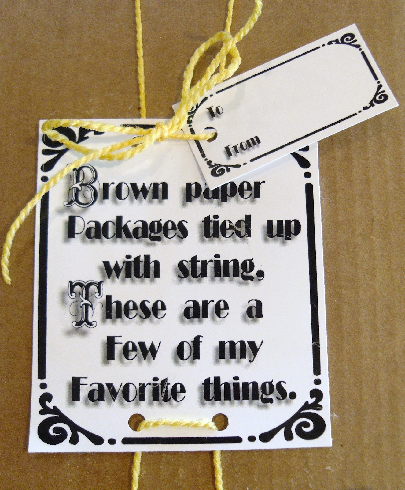 Hollyshome Family Life: Brown Paper Packages Tied Up With String in Brown Paper Packages Tied Up With Strings Printable