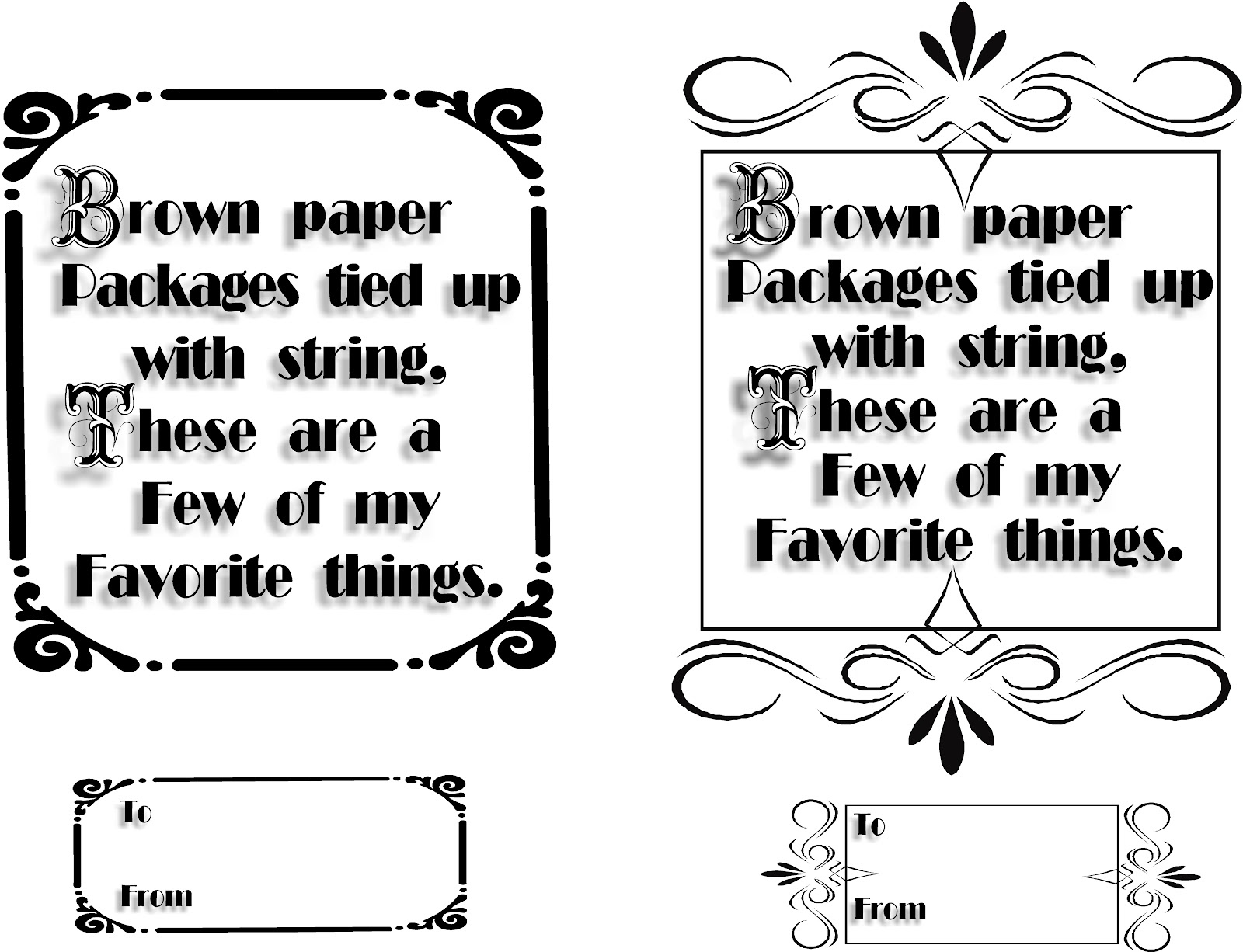 Hollyshome Family Life: Brown Paper Packages Tied Up With String pertaining to Brown Paper Packages Tied Up With Strings Printable